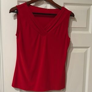 Elegant Red Sleeveless Top